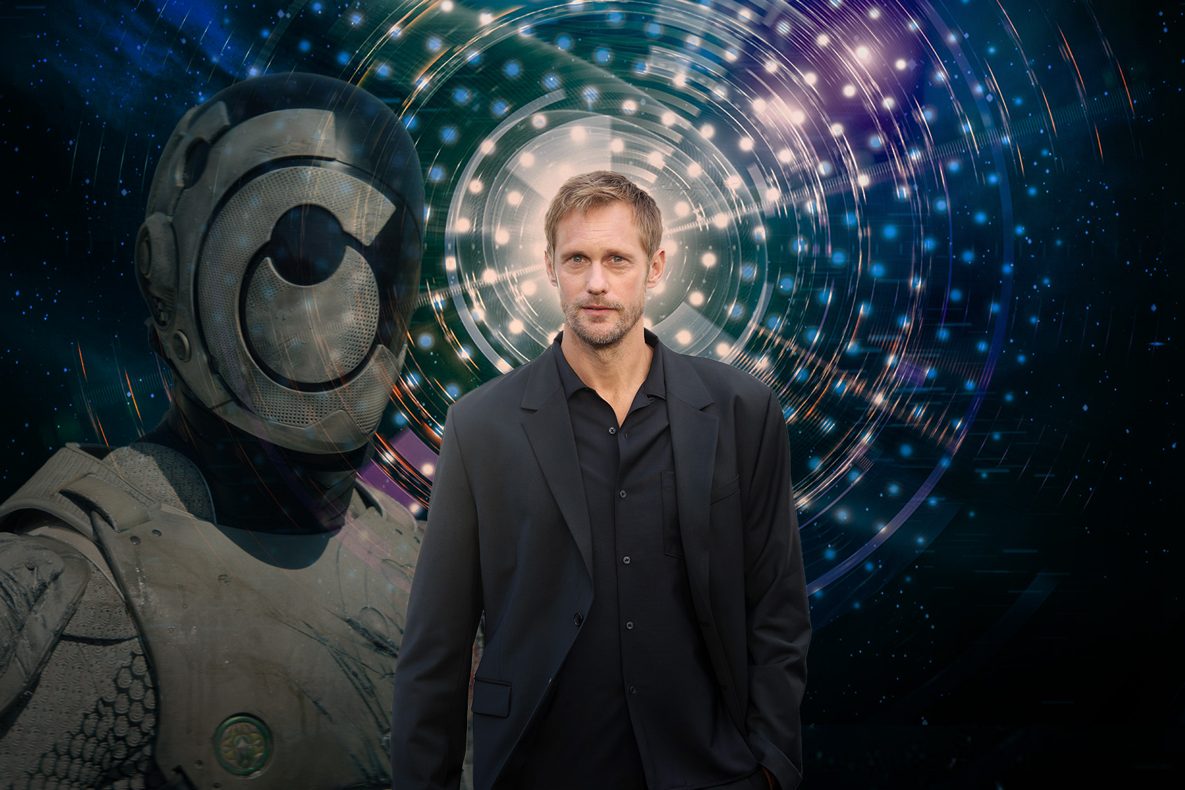 Alexander Skarsgård (Photo Illustration by Salon / Getty Images / Courtesy Apple TV+)