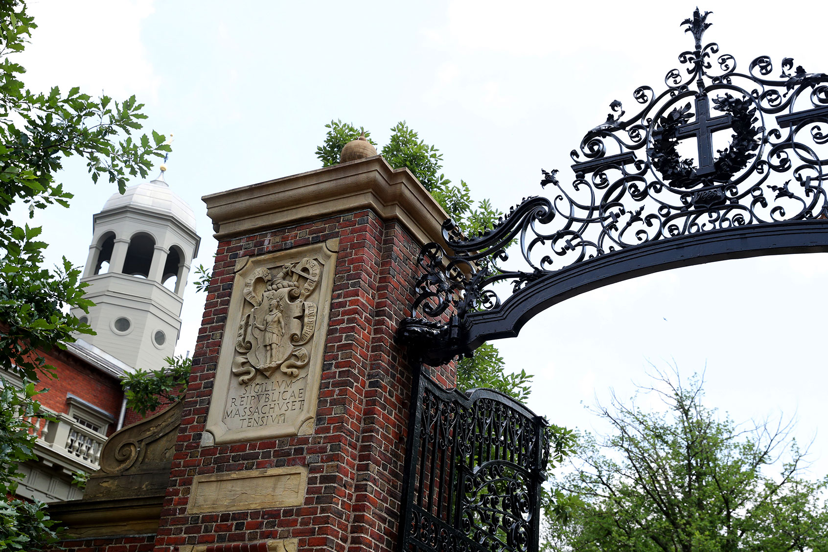A view of a gate to Harvard Yard on the campus of Harvard University on July 08, 2020 in Cambridge, Massachusetts. (Maddie Meyer/Getty Images)