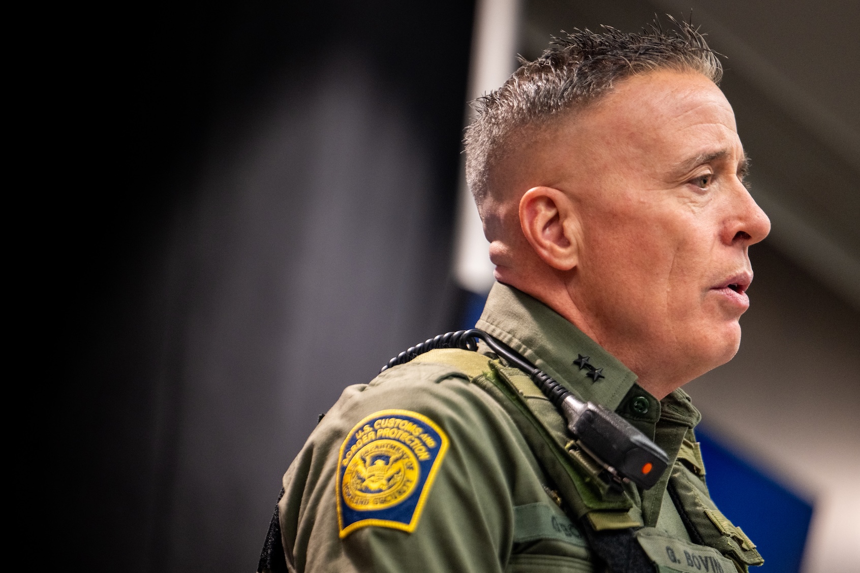 U.S. Customs and Border Patrol Commander at Large Gregory Bovino speaks during a news conference at the Bishop Henry Whipple Federal on January 25, 2026 in Minneapolis, Minnesota. The news conference comes after 37-year-old legal observer Alex Pretti was fatally shot during a confrontation with federal agents. The Trump administration has sent a reported 3,000 federal agents into the area, with more on the way, as they make a push to arrest undocumented immigrants in the region. (Photo by Brandon Bell/Getty Images)
