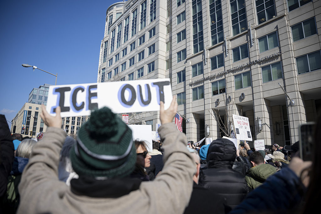 ICE arrested a Nashville journalist for speaking Spanish during her reporting of an ICE protest. ICE says she's "illegal," but her attorney says she's working towards asylum and married to a US citizen. (Anadolu / Getty Images)