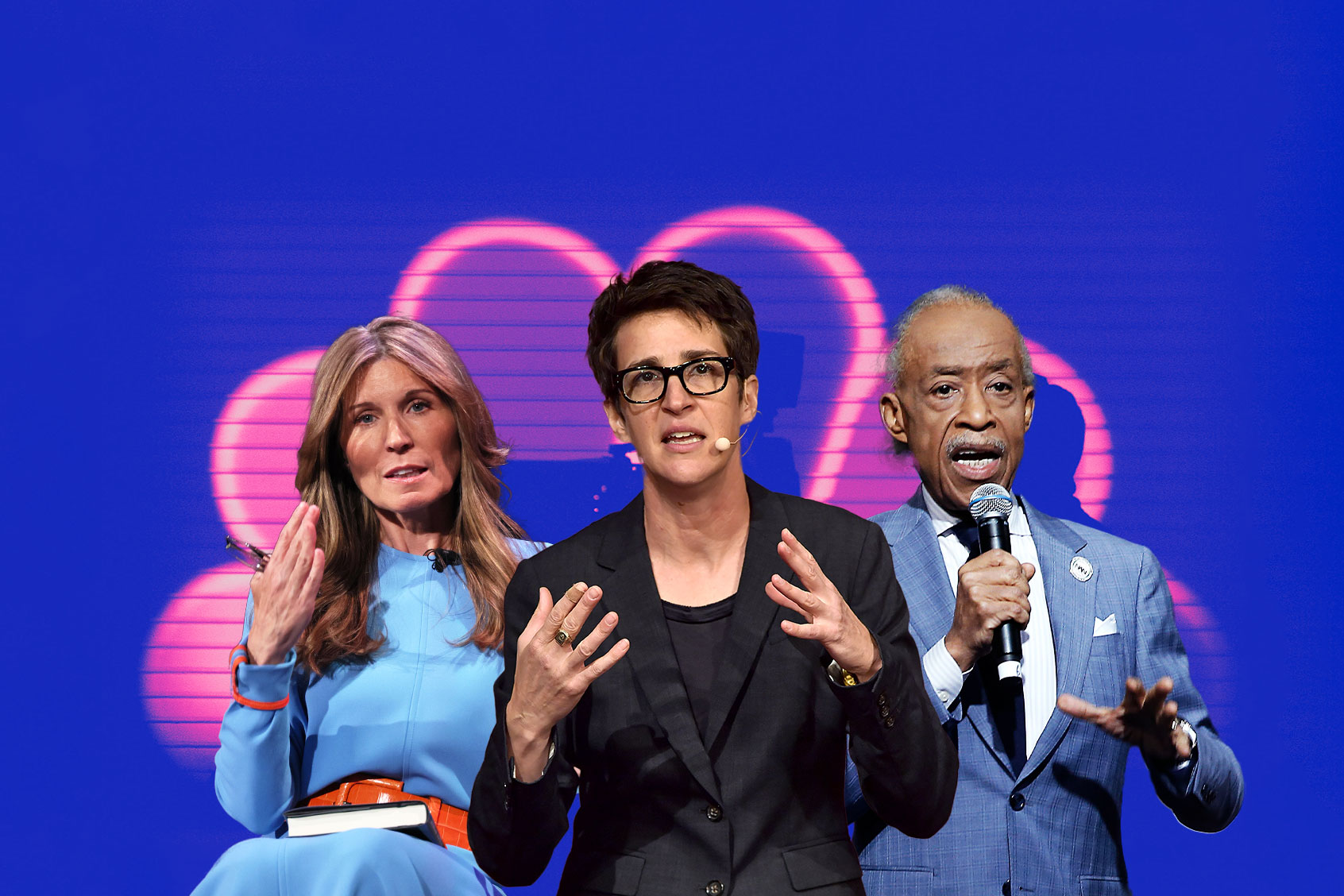 Nicolle Wallace, Rachel Maddow and Al Sharpton (Photo illustration by Salon/Getty Images)