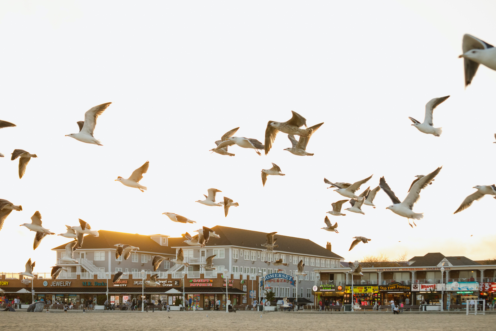 Restaurants and shops on the boardwalk (eurobanks/Getty Images)