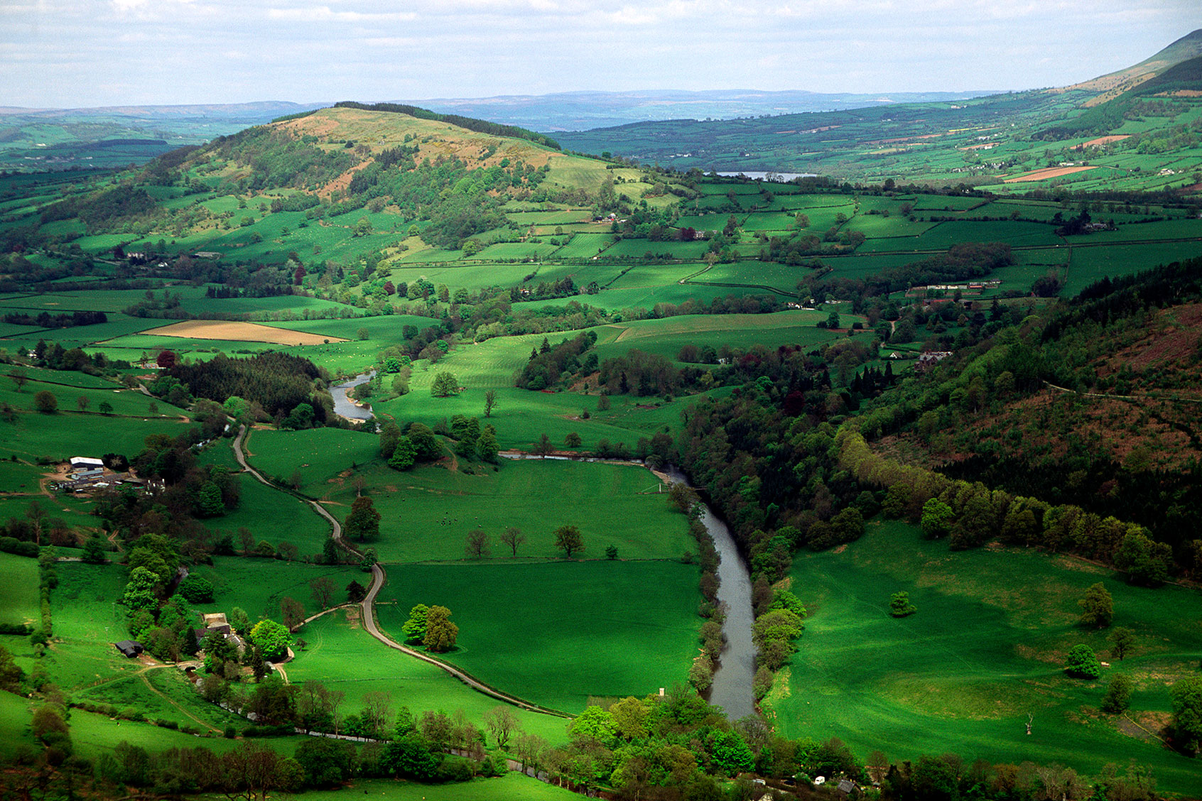 The river Usk winding its way through the Welsh countryside. (Getty Images/Andrew Holt)