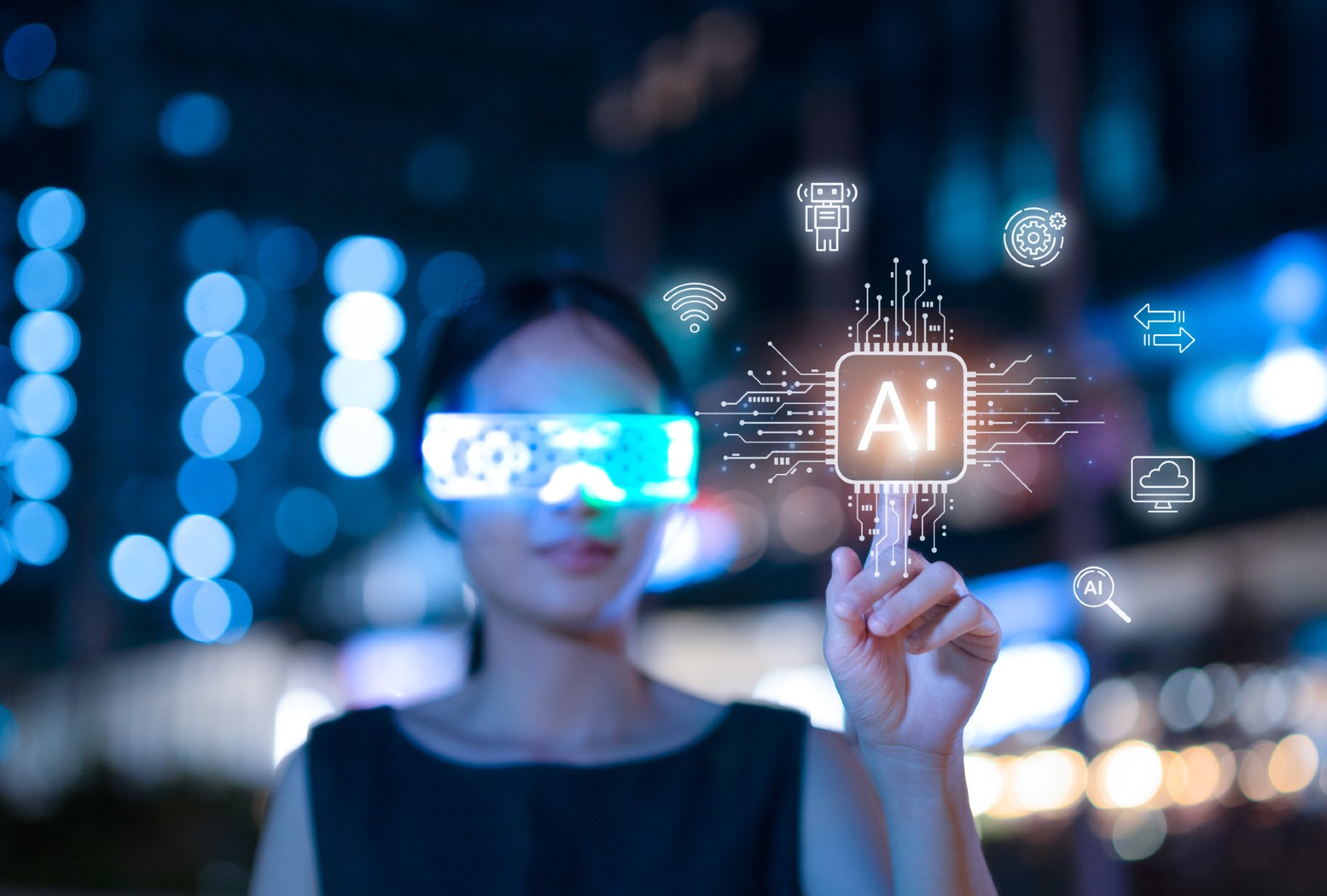 Woman working with Artificial Intelligence technology (Vithun Khamsong/Getty Images)